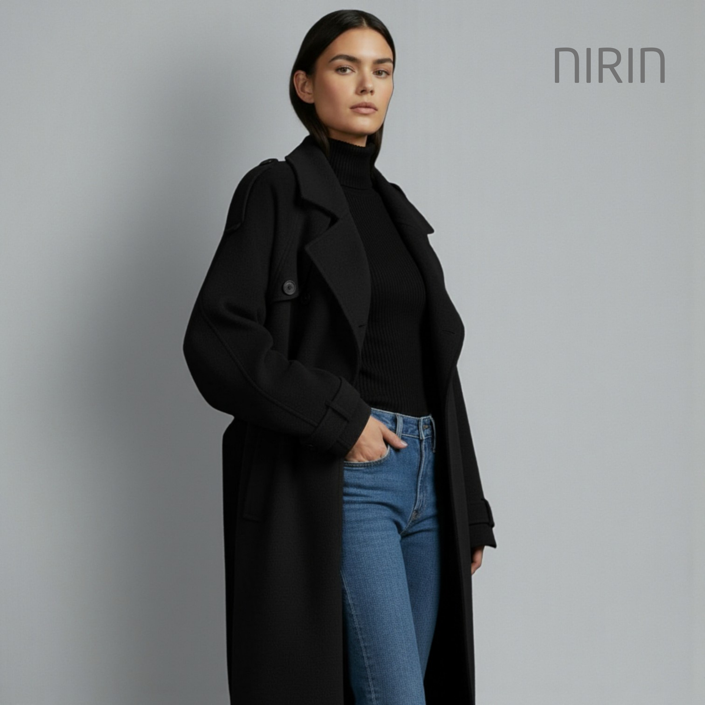 Oversized Manteljas Met Riem