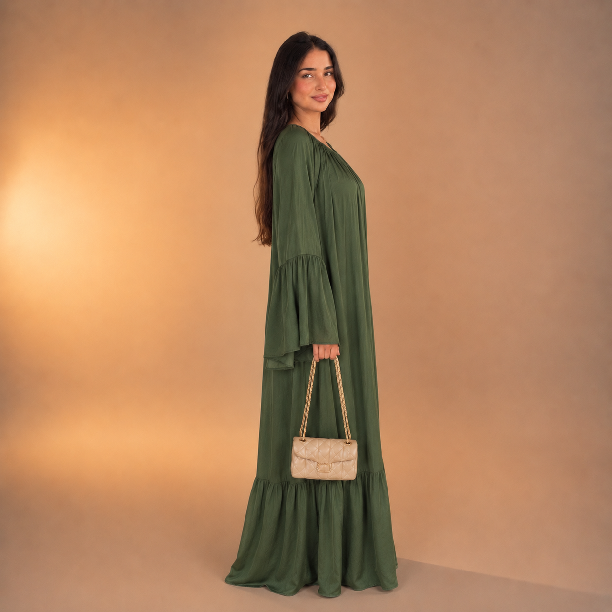 Roqaya Falling Sleeve Dress