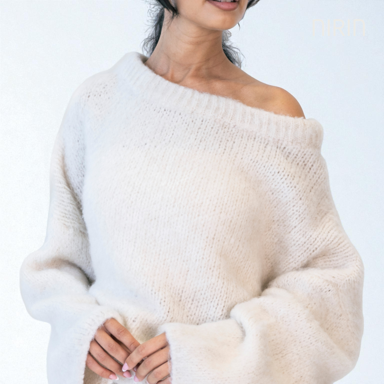 Off-Shoulder Knit Pullover