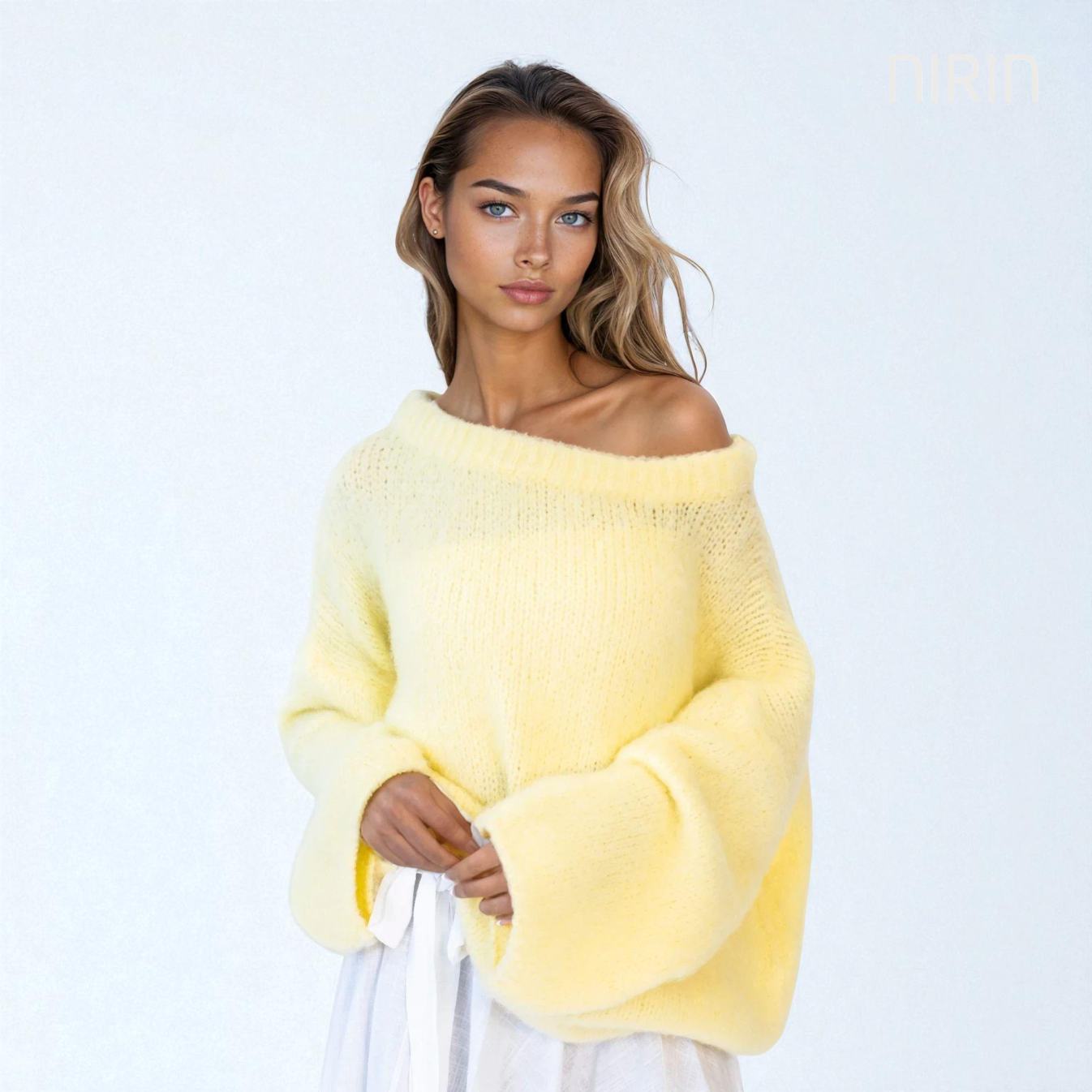 Off-Shoulder Knit Pullover