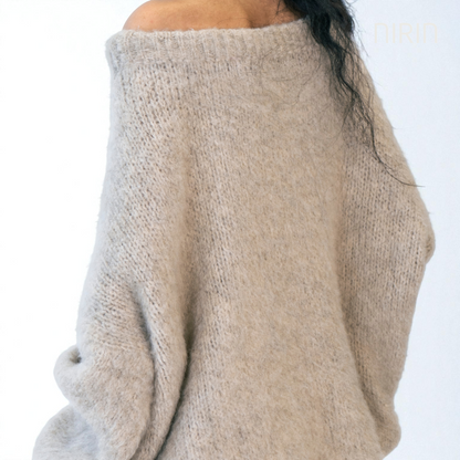 Off-Shoulder Knit Pullover