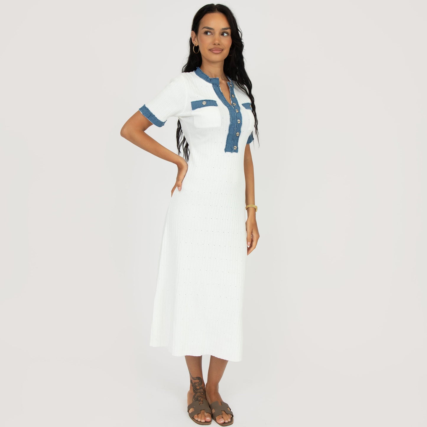 Modern Fit Gebreide Jurk