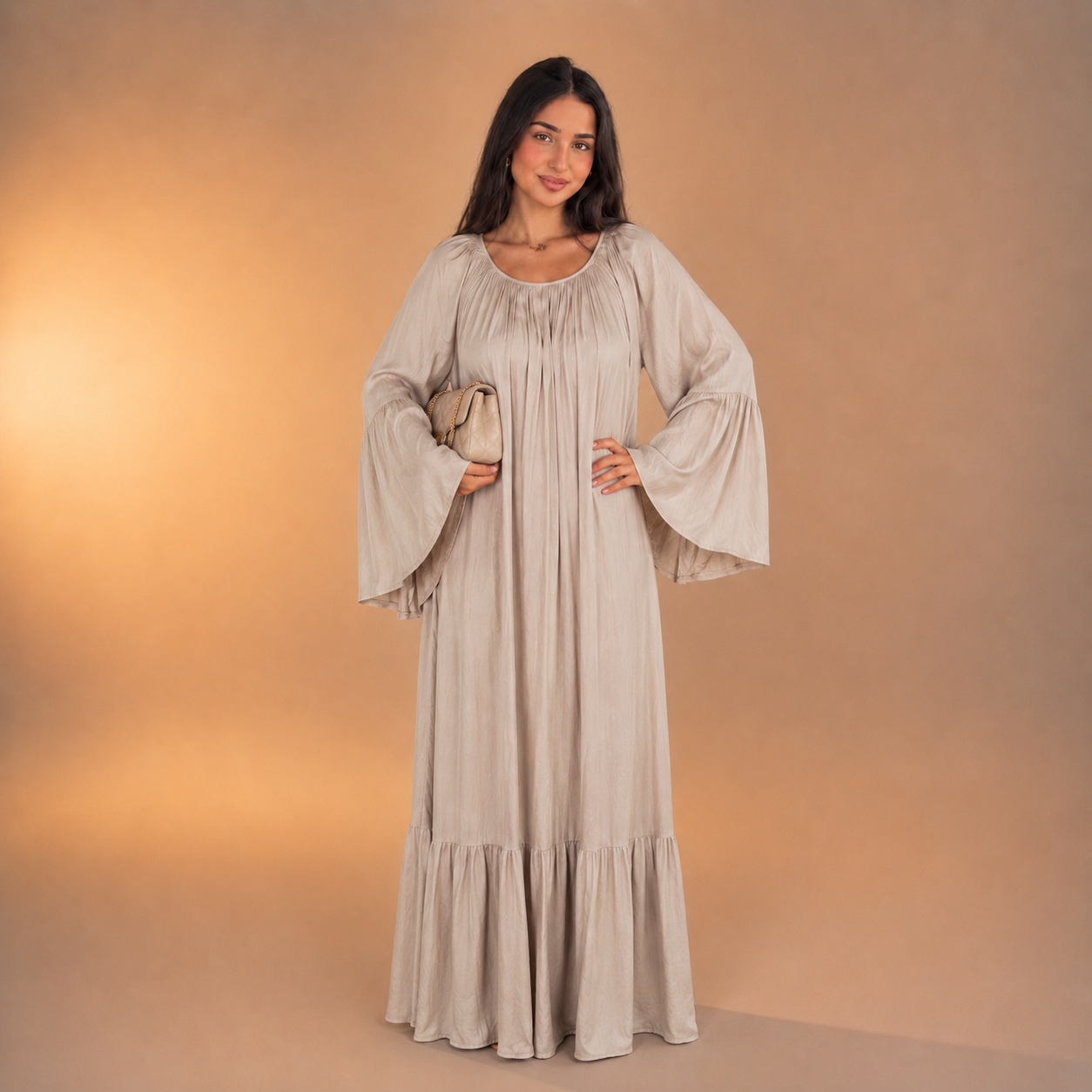 Roqaya Falling Sleeve Dress