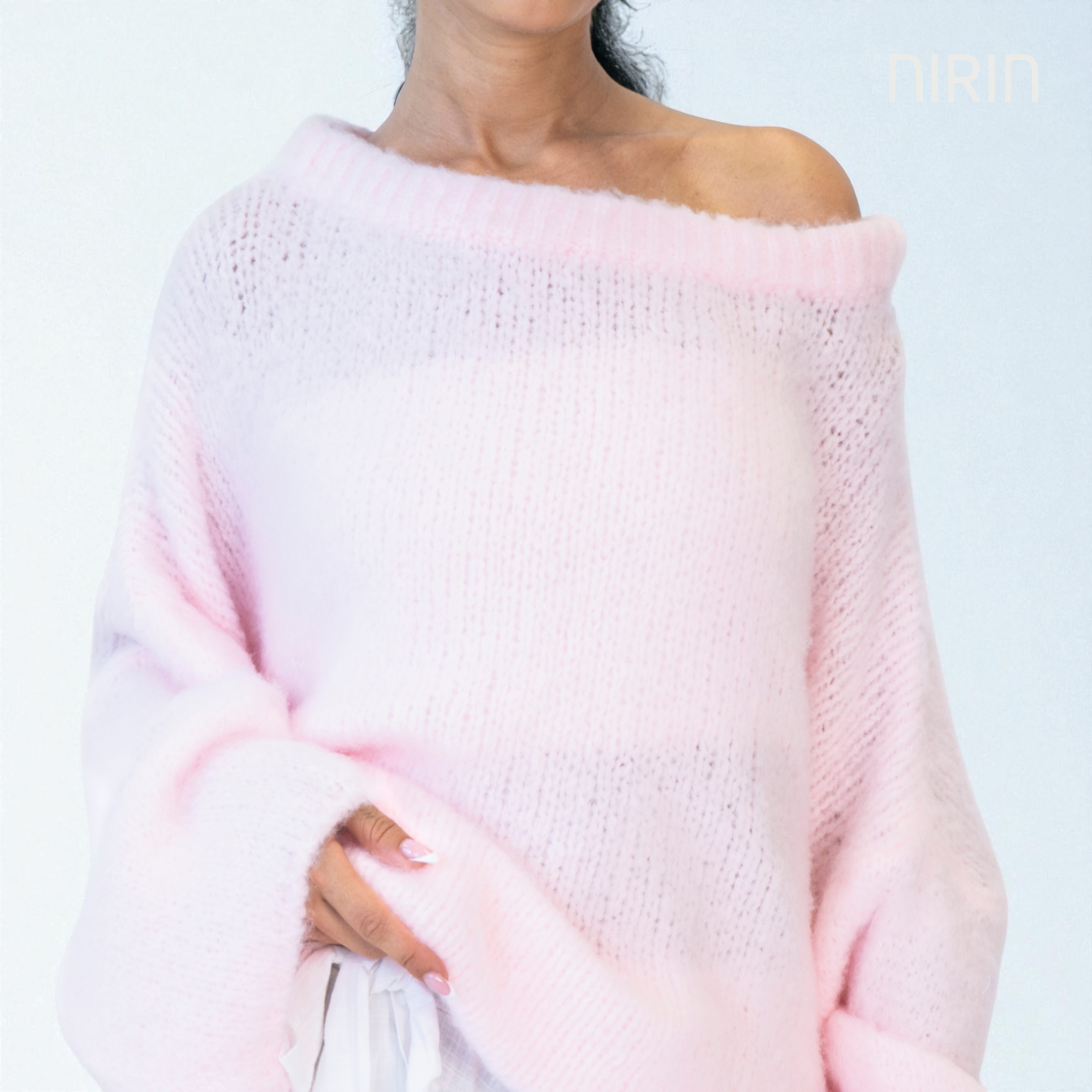 Off-Shoulder Knit Pullover