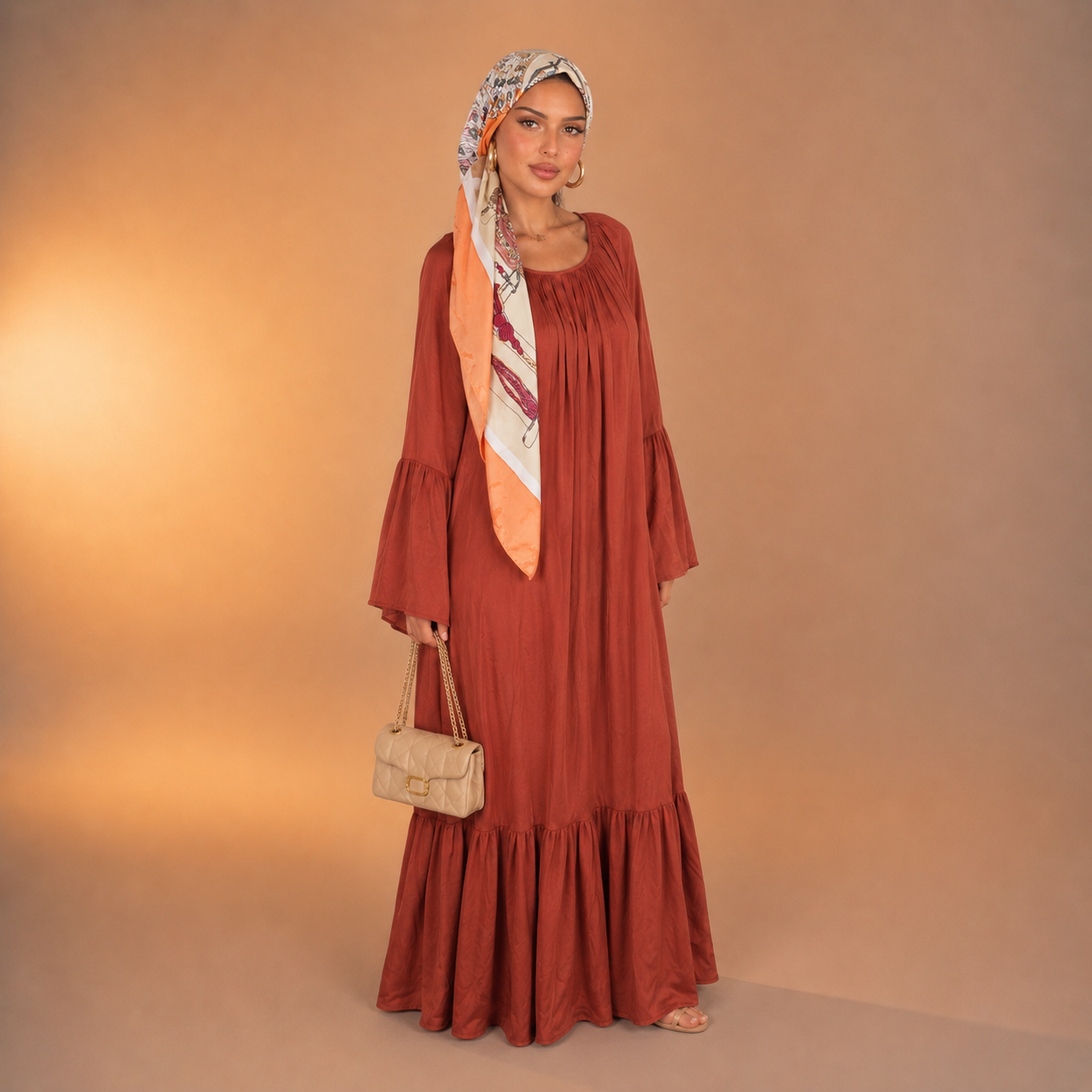 Roqaya Falling Sleeve Dress