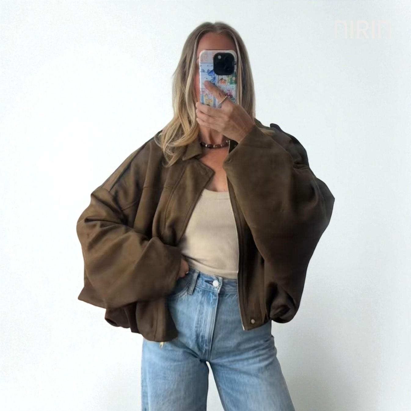 ELVY Oversized Bomber Jacket
