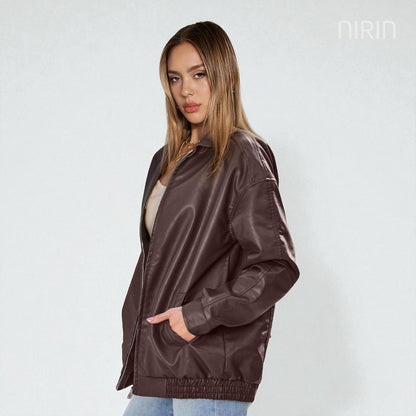 NOIR Oversized Leren Jacket