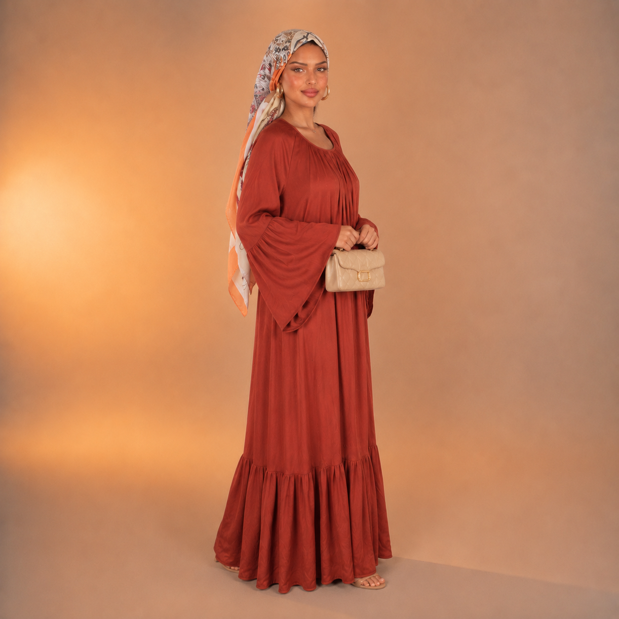 Roqaya Falling Sleeve Dress