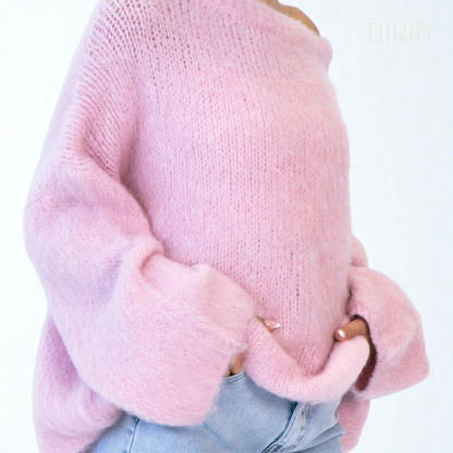 Off-Shoulder Knit Pullover