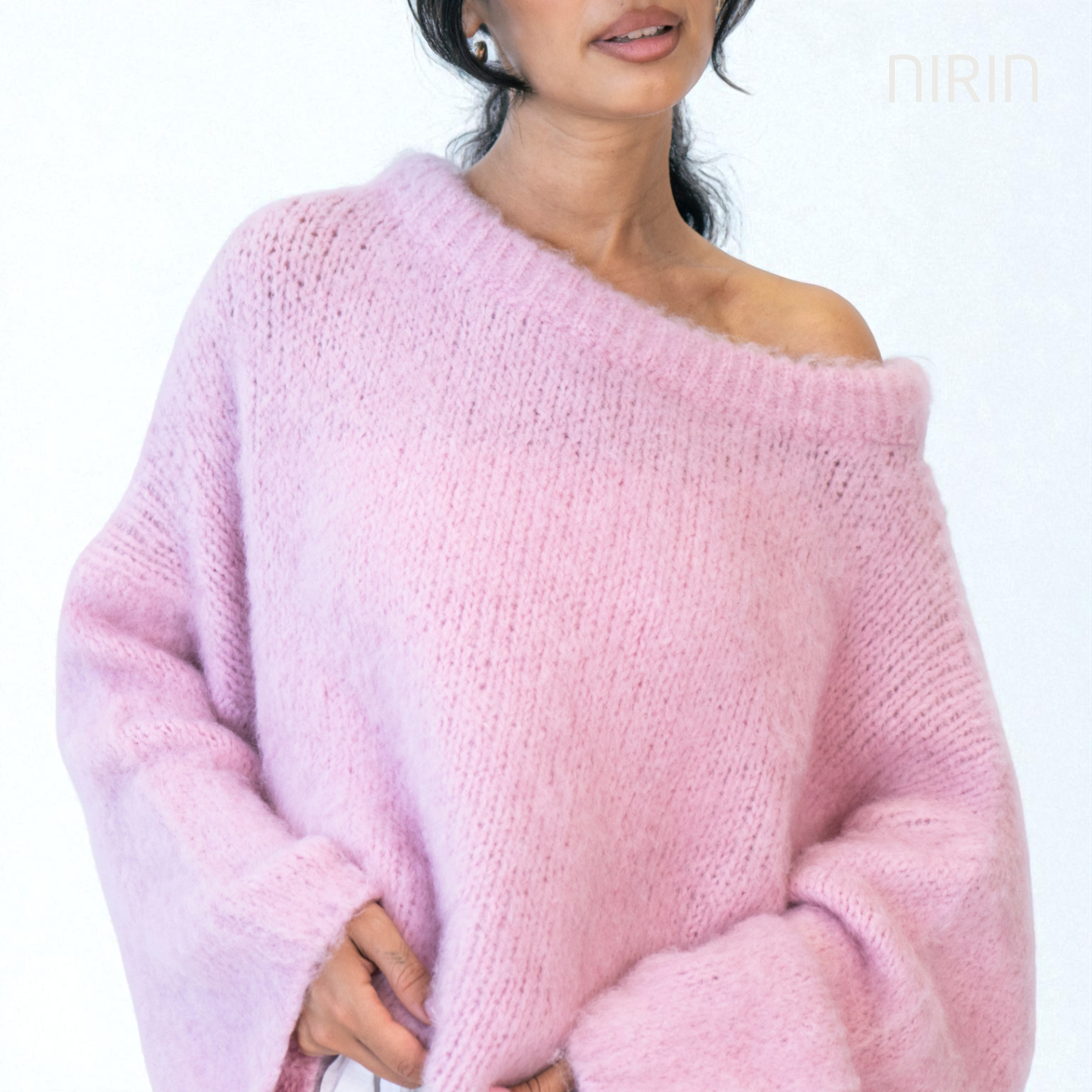 Off-Shoulder Knit Pullover