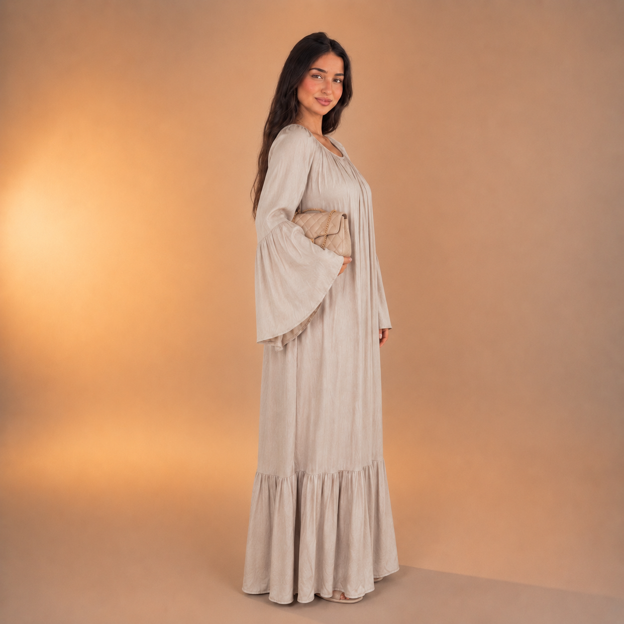 Roqaya Falling Sleeve Dress