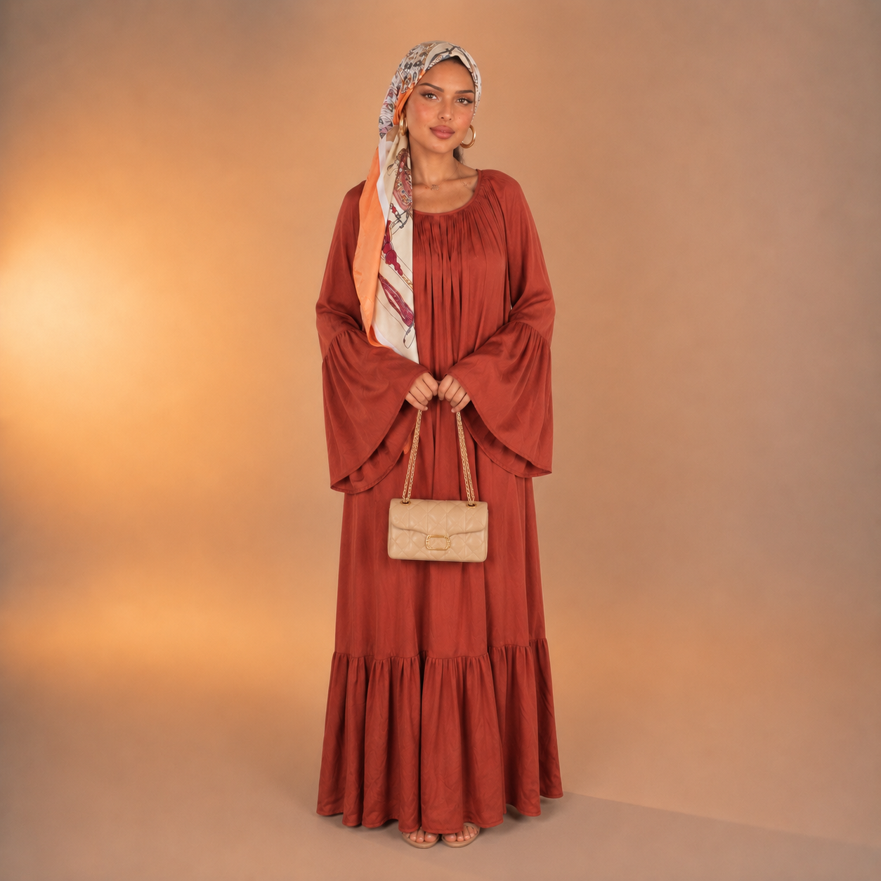 Roqaya Falling Sleeve Dress