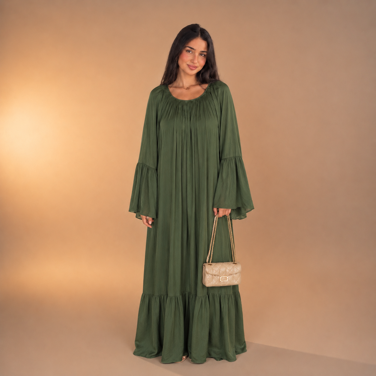 Roqaya Falling Sleeve Dress