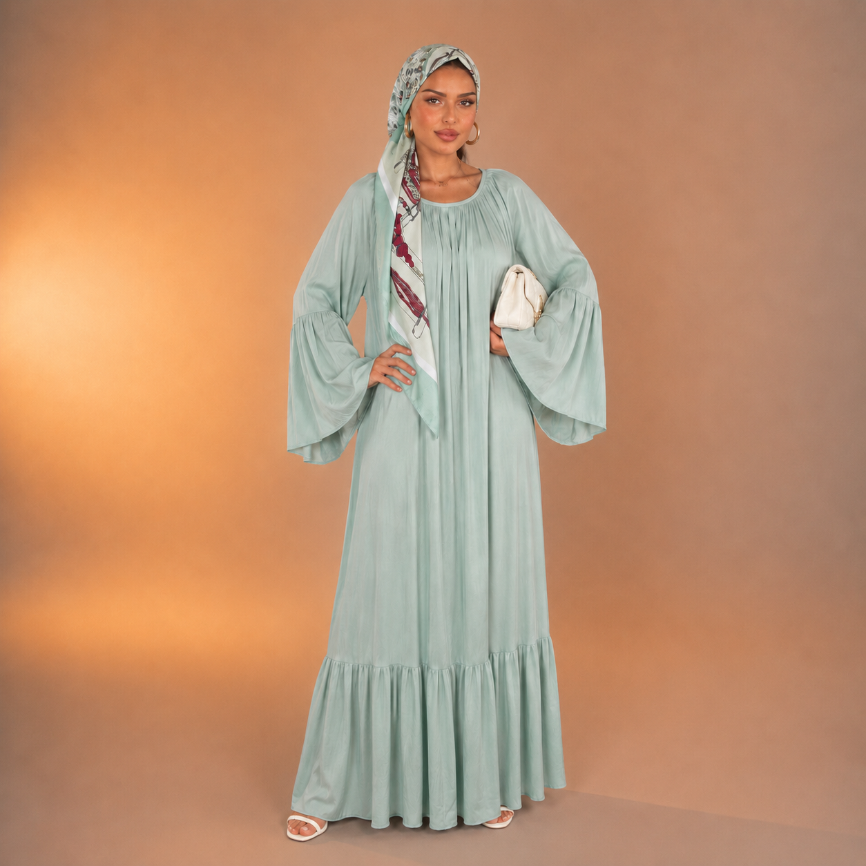 Roqaya Falling Sleeve Dress
