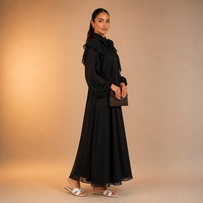 Chams Chiffon Bow Dress