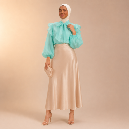 Anhar Chiffon Ruffle Blouse