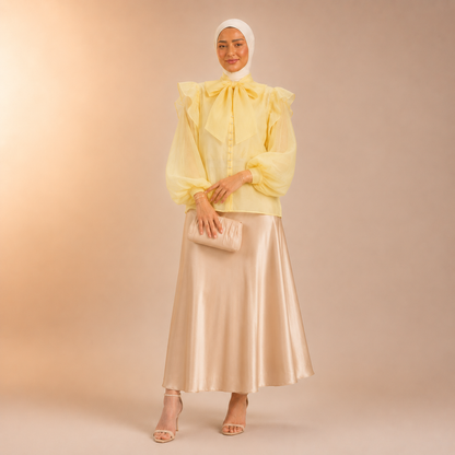 Anhar Chiffon Ruffle Blouse