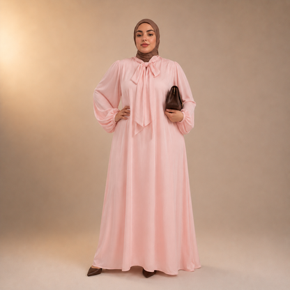 Raniya Luchtige Dress met Strik (Plus Size)