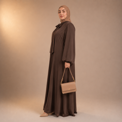 Raniya Luchtige Dress met Strik (Plus Size)