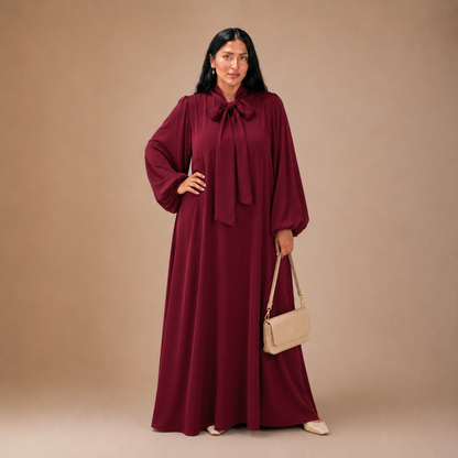 Raniya Luchtige Dress met Strik (Plus Size)