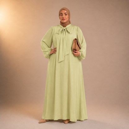 Raniya Luchtige Dress met Strik (Plus Size)