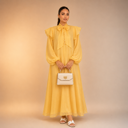 Chams Chiffon Bow Dress