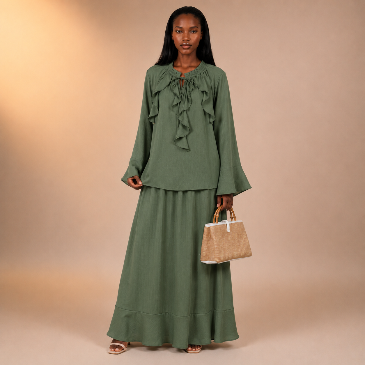 Hind Front Frill Twinset
