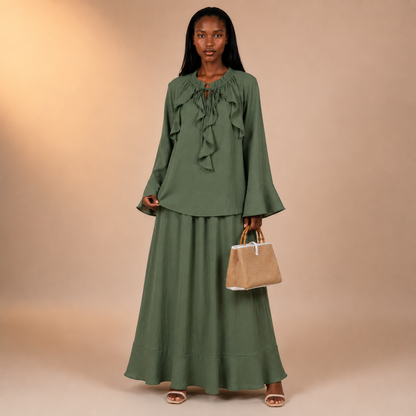Hind Front Frill Twinset