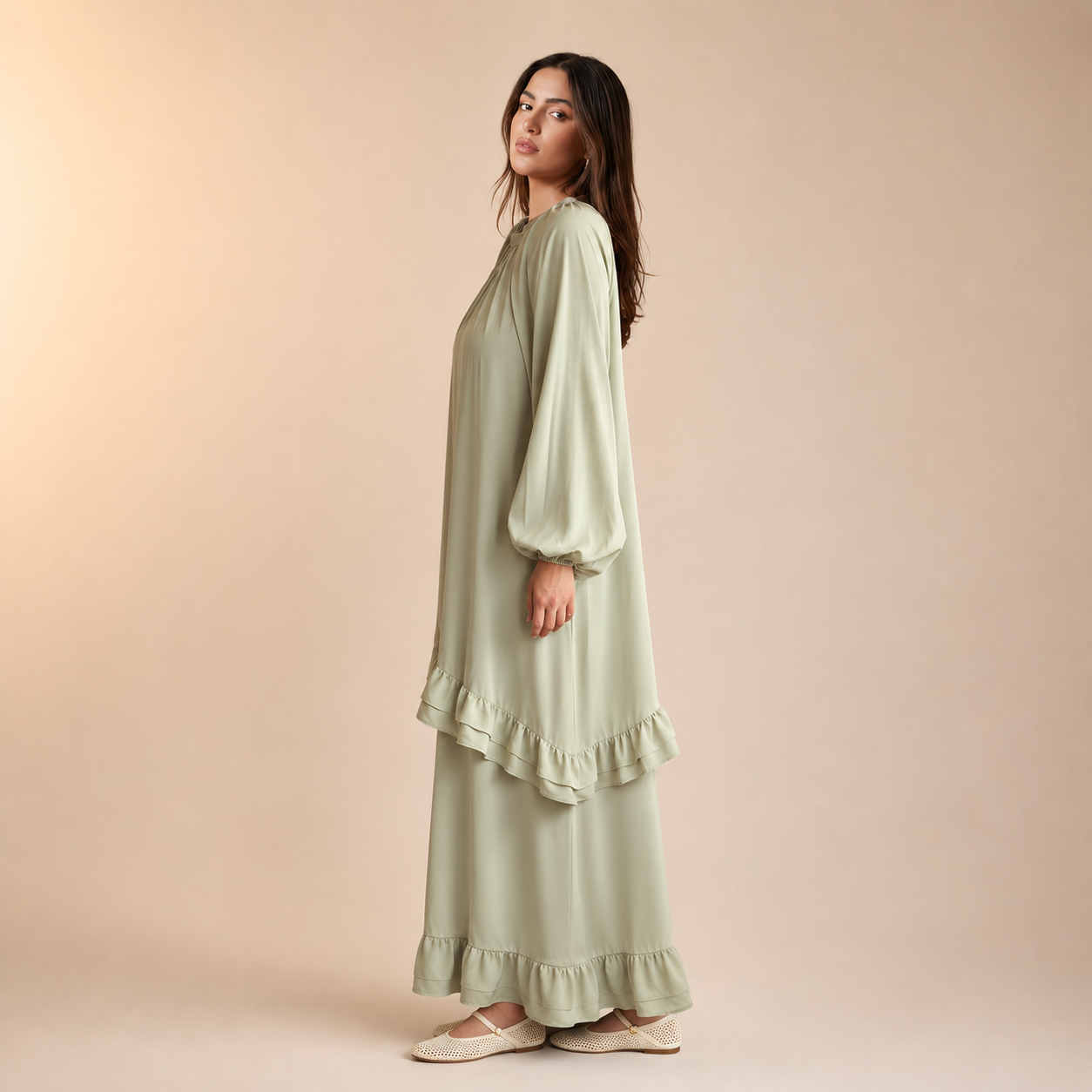 Sahar Soft Cascade Dress