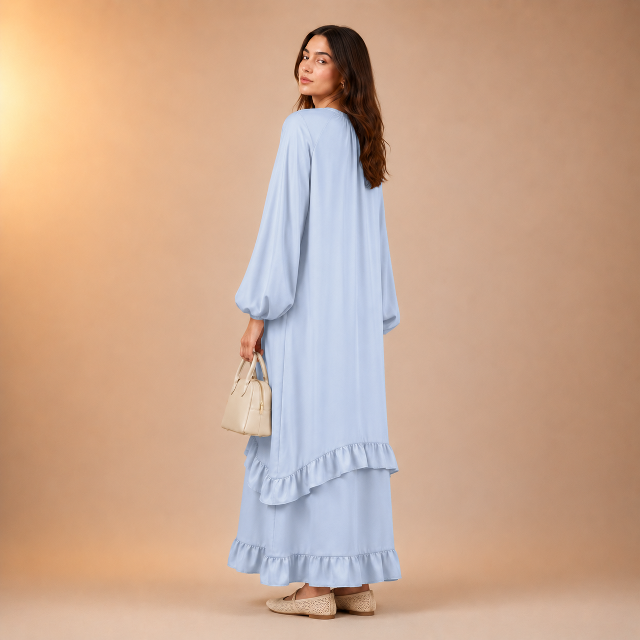 Sahar Soft Cascade Dress
