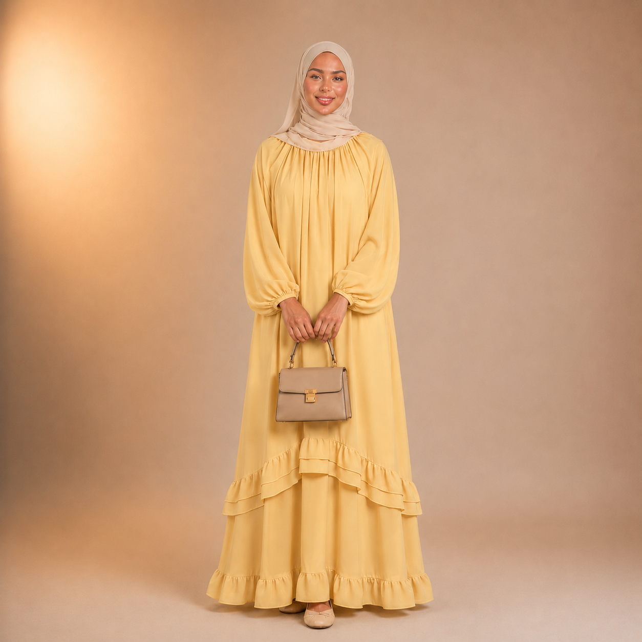 Sahar Soft Cascade Dress