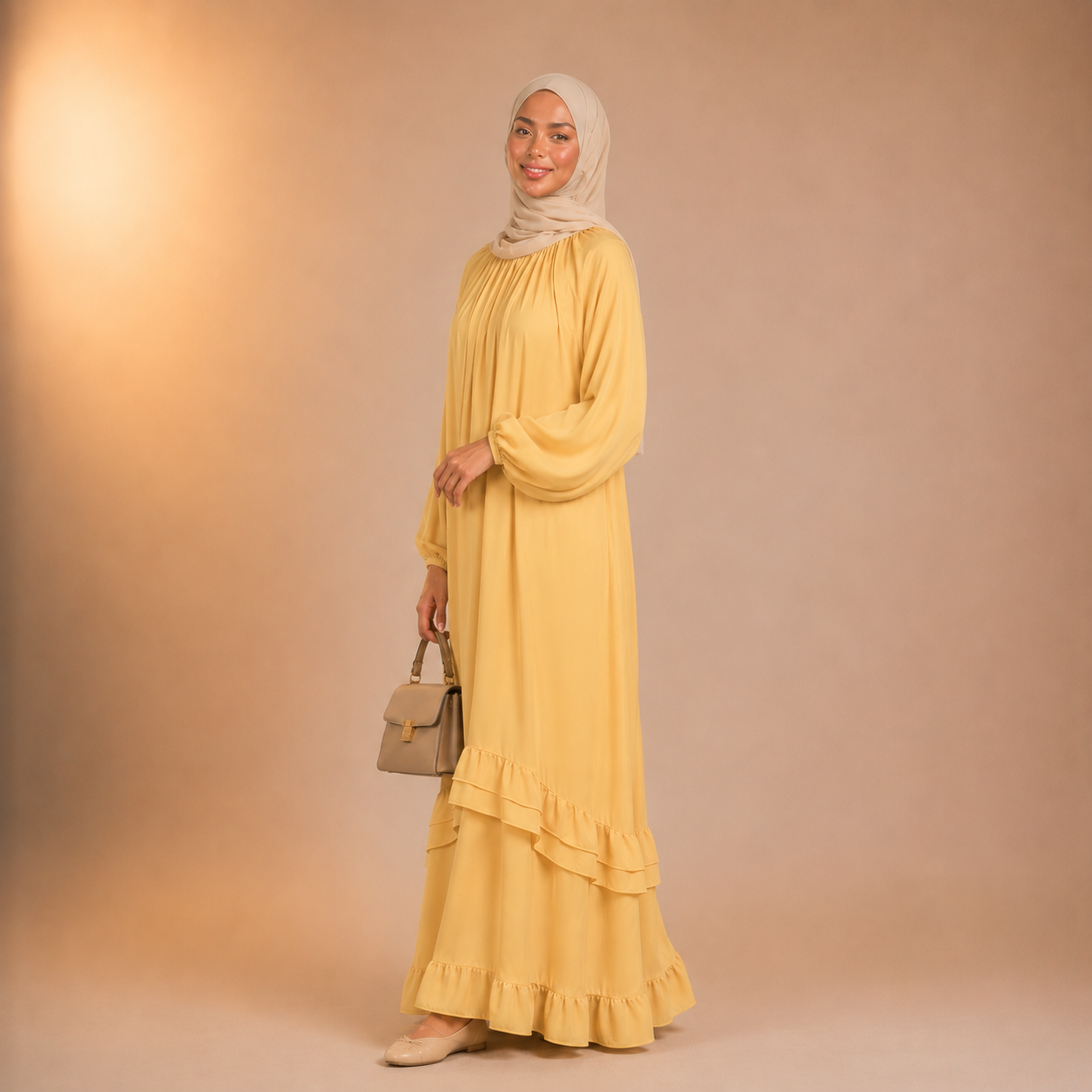 Sahar Soft Cascade Dress