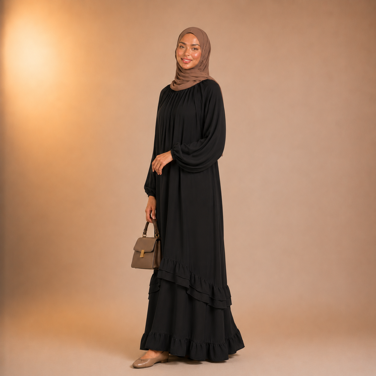 Sahar Soft Cascade Dress