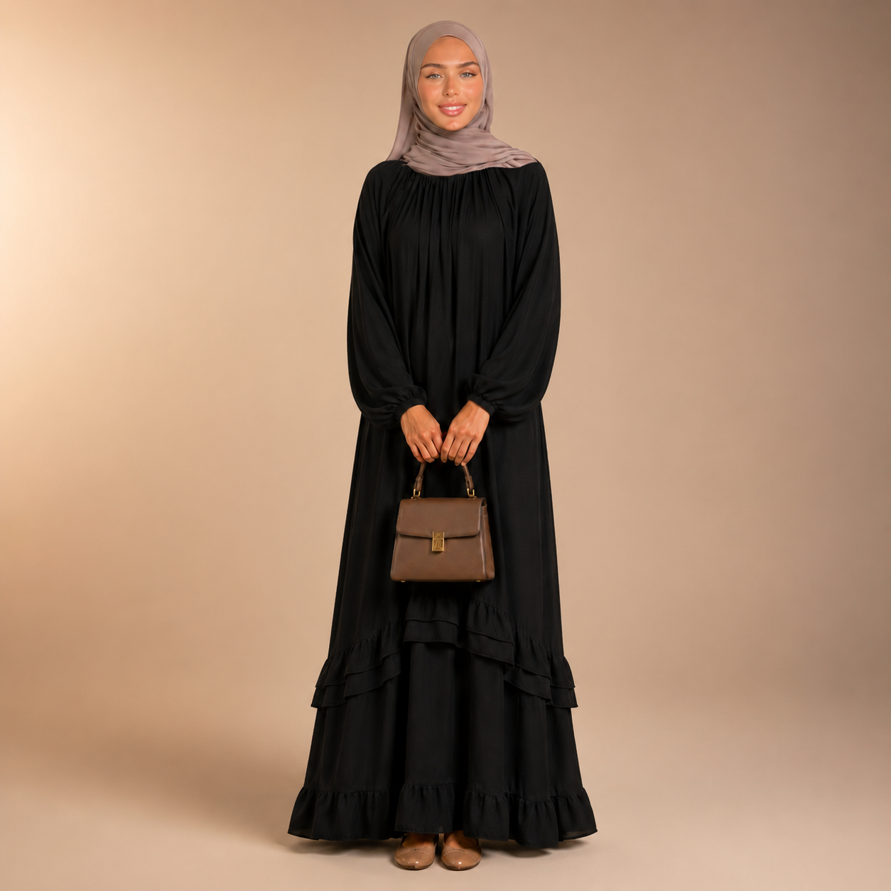 Sahar Soft Cascade Dress