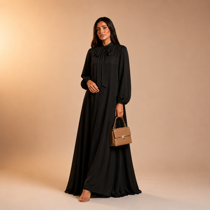 Raniya Luchtige Dress met Strik