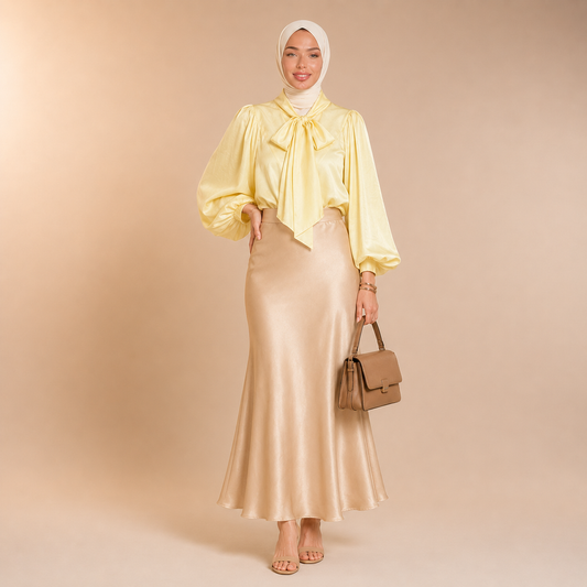 Nisma Satin Strik Blouse
