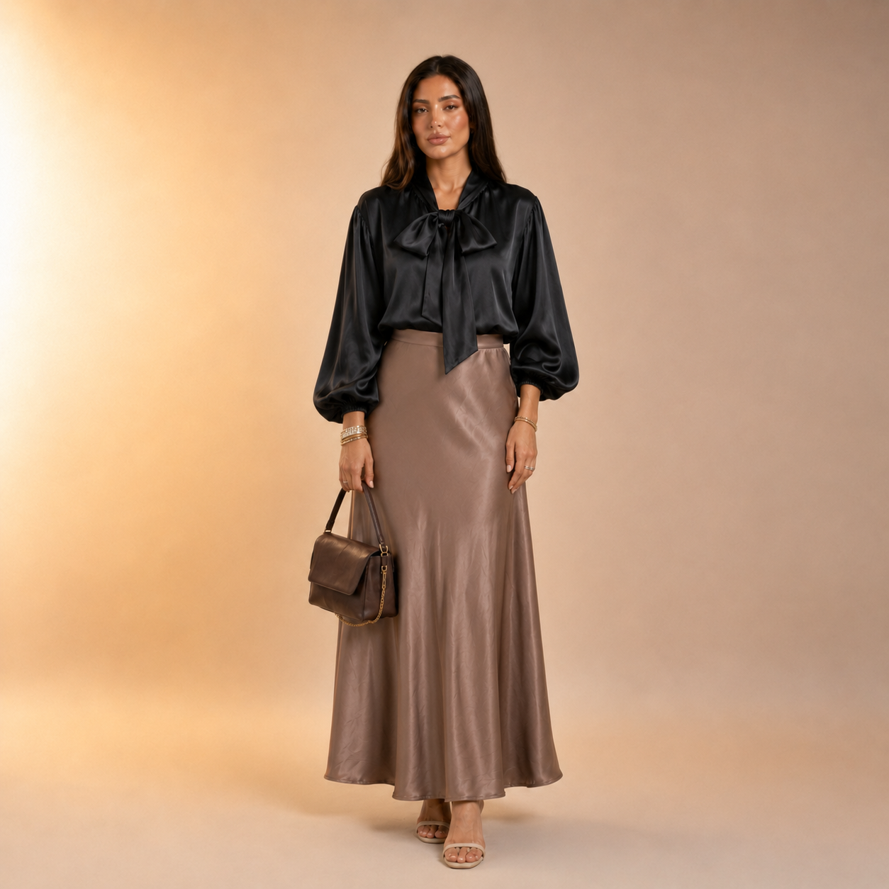 Nisma Satin Strik Blouse