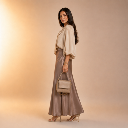 Nisma Satin Strik Blouse