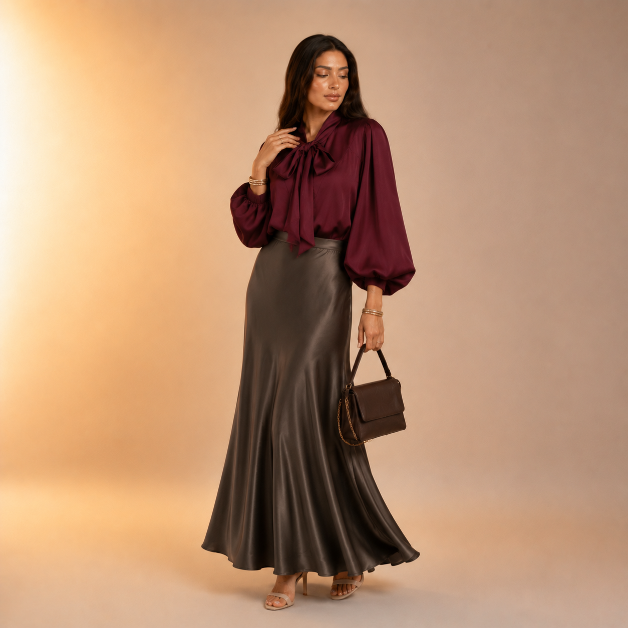 Nisma Satin Strik Blouse