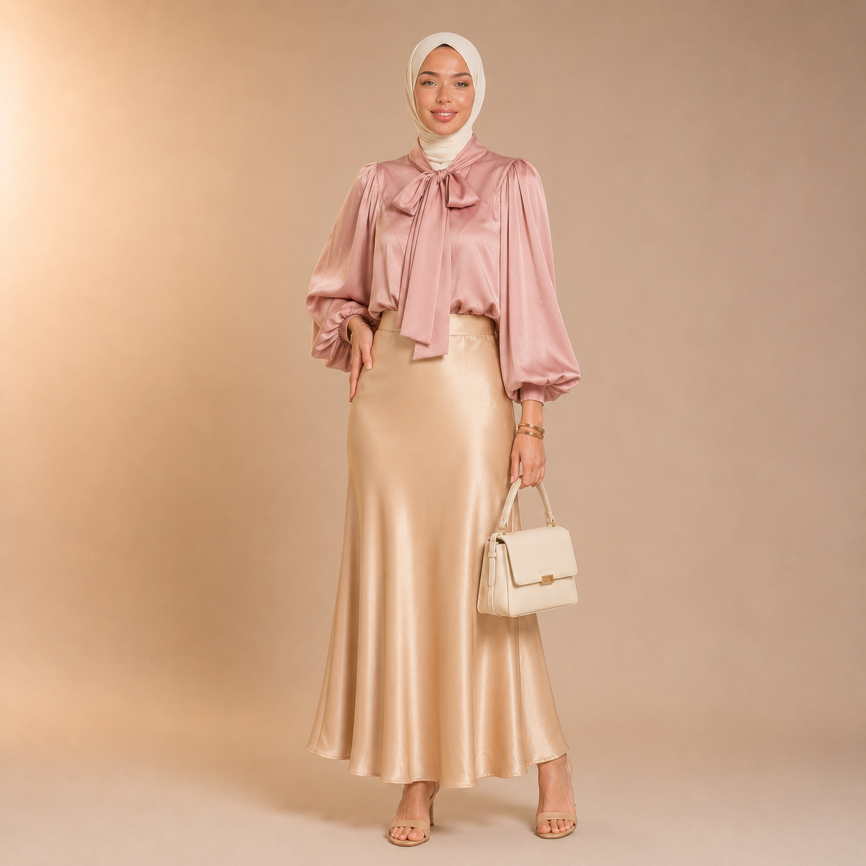 Nisma Satin Strik Blouse