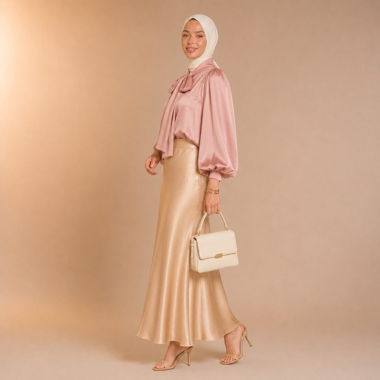 Nisma Satin Strik Blouse