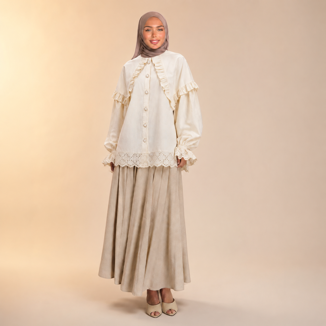 Tasneem Charming Ruffle Blouse