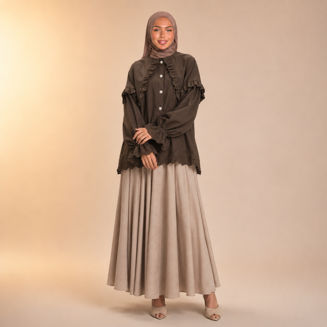 Tasneem Charming Ruffle Blouse