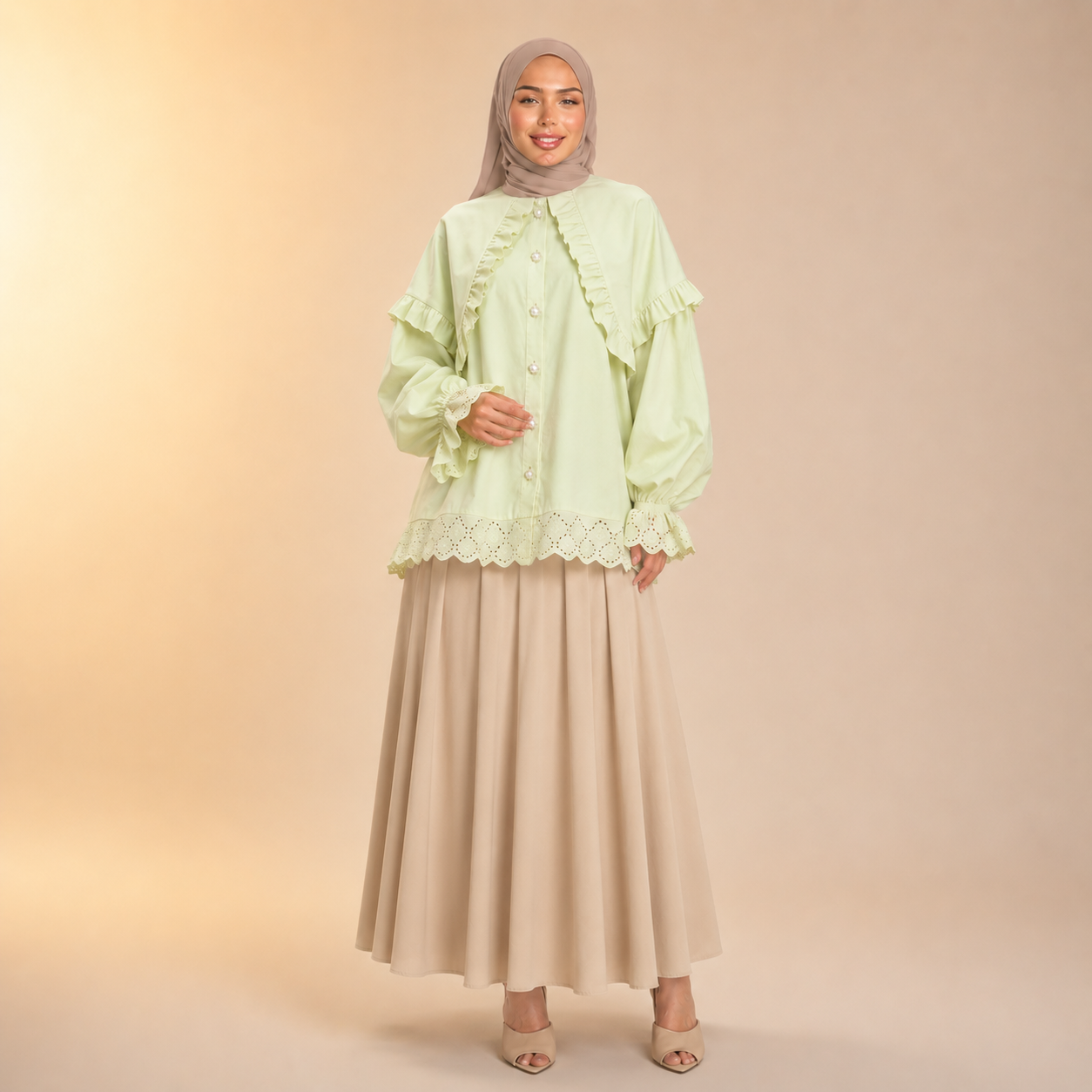 Tasneem Charming Ruffle Blouse
