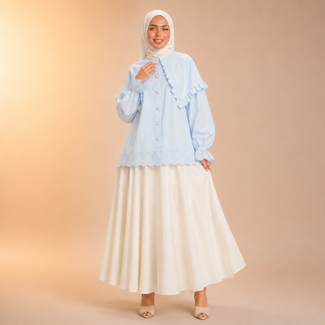 Tasneem Charming Ruffle Blouse