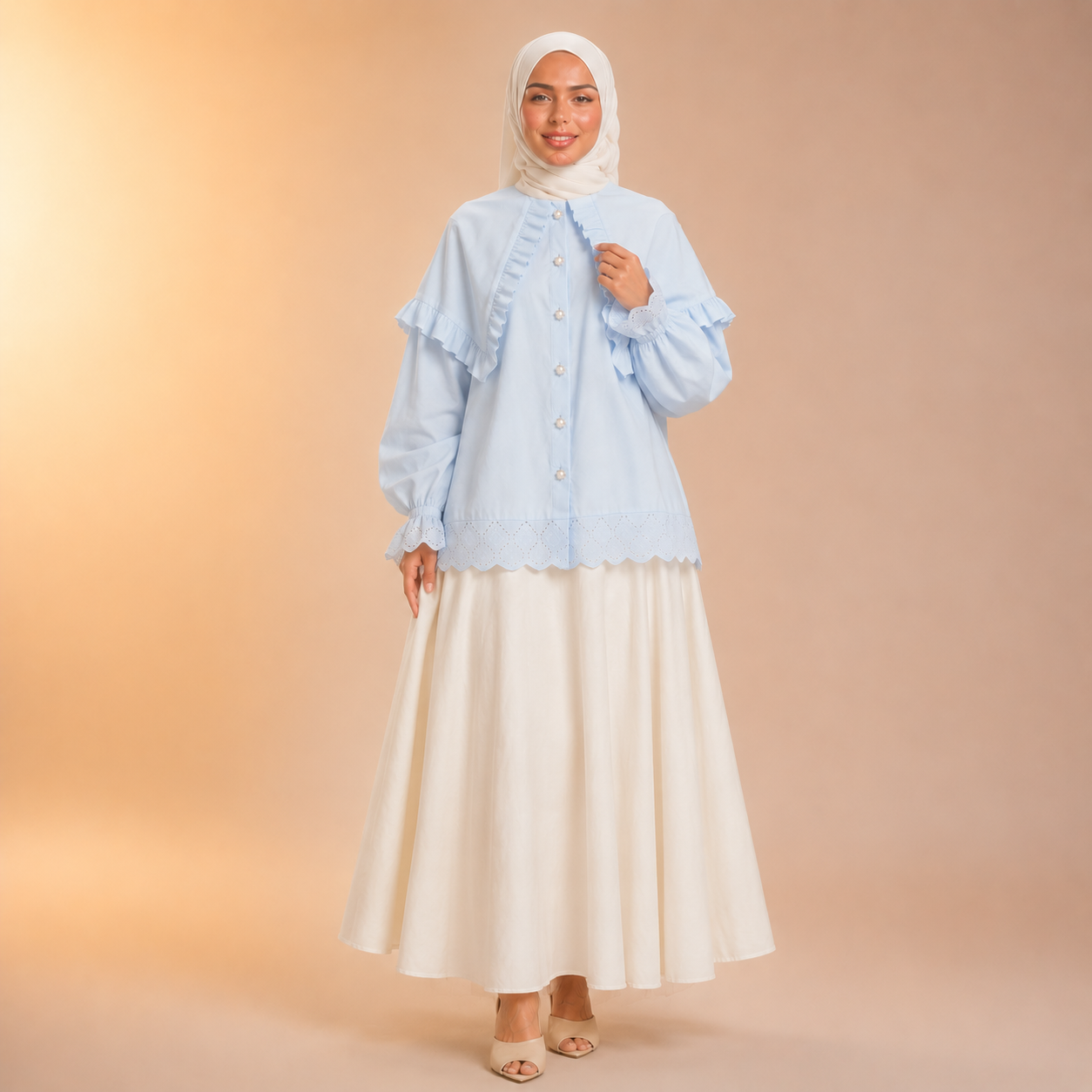 Tasneem Charming Ruffle Blouse