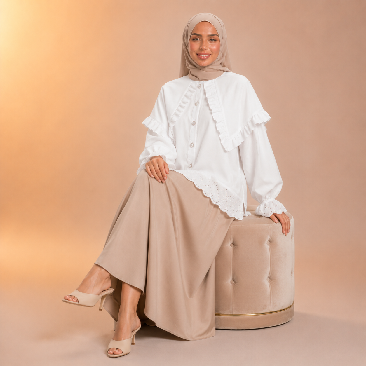 Tasneem Charming Ruffle Blouse