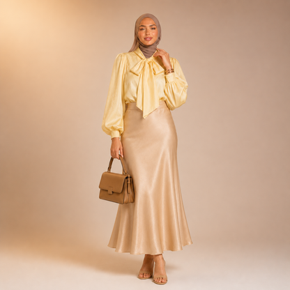 Nisma Satin Strik Blouse