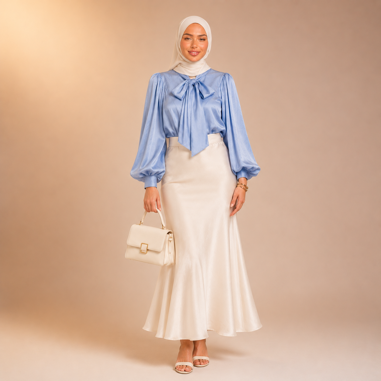 Nisma Satin Strik Blouse