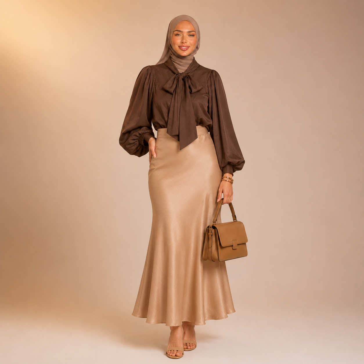 Nisma Satin Strik Blouse